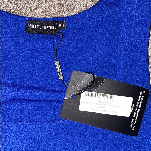 PRETTY LITTLE THING Crobat Crop Top Bike Short Set - Picture 6 of 8